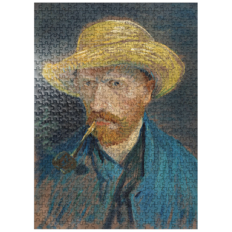 puzzleplate Vincent van Goghs Self-Portrait with Straw Hat and Pipe 1887 500 Jigsaw Puzzle