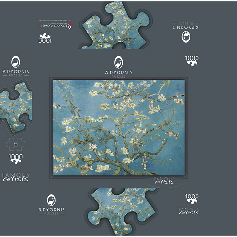 Vincent van Gogh's Almond blossom (1890) 1000 Jigsaw Puzzle box 3D Modell