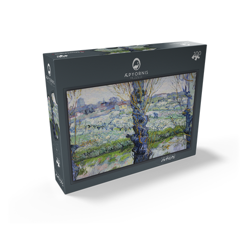 Vincent van Goghs View of Arles Flowering Orchards 1889 100 Jigsaw Puzzle box view1