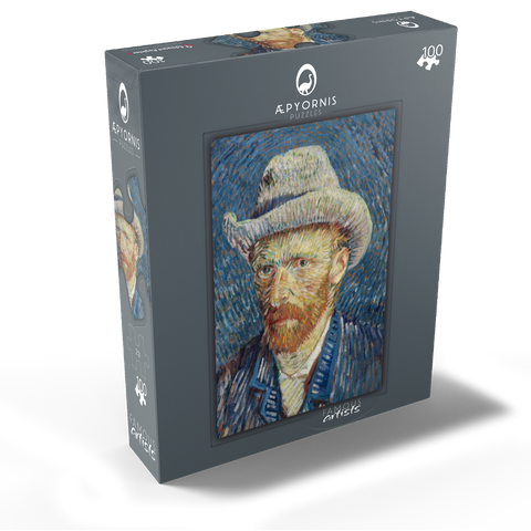 Vincent van Goghs Self-Portrait with Grey Felt Hat 1887 100 Jigsaw Puzzle box view1