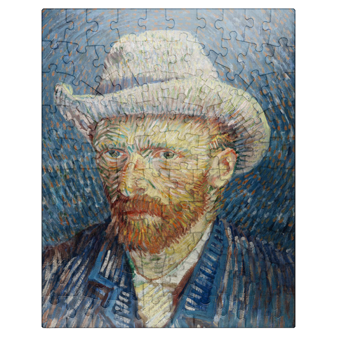 puzzleplate Vincent van Goghs Self-Portrait with Grey Felt Hat 1887 100 Jigsaw Puzzle