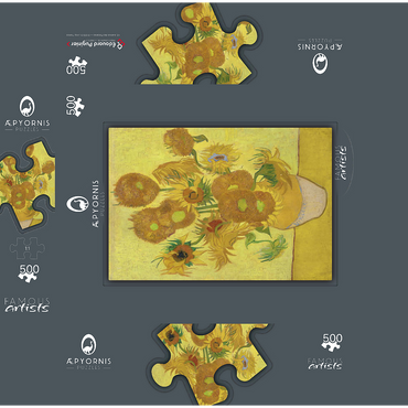 Vincent van Goghs Sunflowers 1888 500 Jigsaw Puzzle box 3D Modell