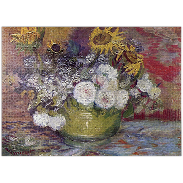 puzzleplate Vincent van Goghs Bowl With Sunflowers Roses And Other Flowers 1886 1000 Jigsaw Puzzle