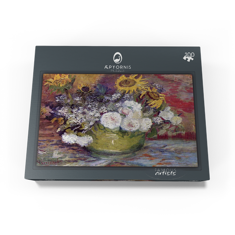 Vincent van Goghs Bowl With Sunflowers Roses And Other Flowers 1886 100 Jigsaw Puzzle box view1