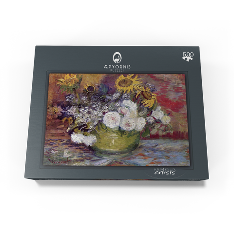 Vincent van Goghs Bowl With Sunflowers Roses And Other Flowers 1886 500 Jigsaw Puzzle box view1
