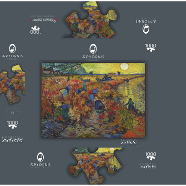 Vincent van Gogh's The Red Vineyard (1888) 1000 Jigsaw Puzzle box 3D Modell