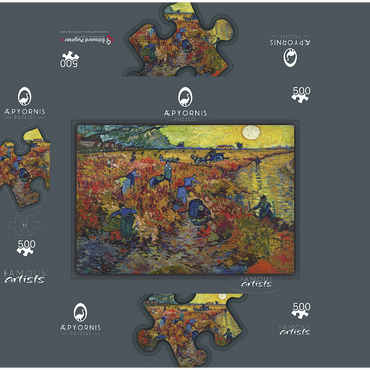 Vincent van Goghs The Red Vineyard 1888 500 Jigsaw Puzzle box 3D Modell