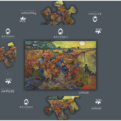 Vincent van Goghs The Red Vineyard 1888 500 Jigsaw Puzzle box 3D Modell