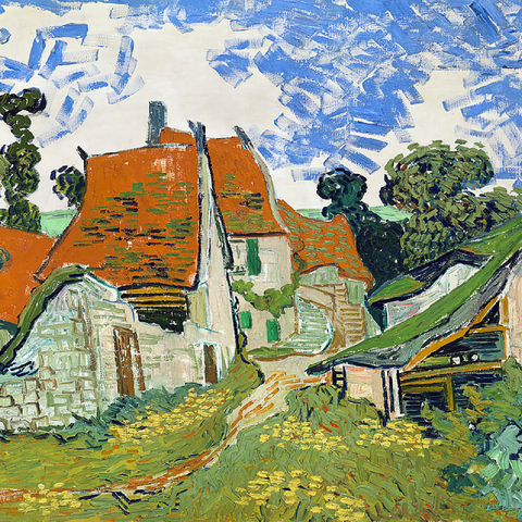 Vincent van Goghs Street in Auvers-sur-Oise 1890 100 Jigsaw Puzzle 3D Modell