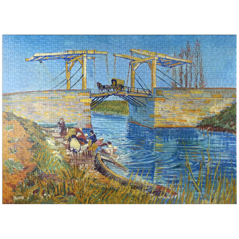 puzzleplate Vincent van Gogh's The Langlois Bridge at Arles with Women Washing (1888) 1000 Jigsaw Puzzle