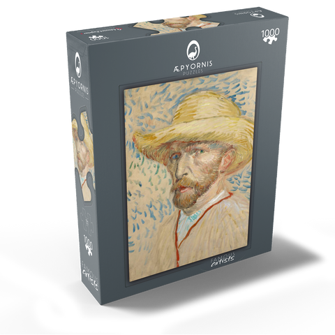 Vincent van Gogh's Self-Portrait with a Straw Hat (1887) 1000 Jigsaw Puzzle box view1