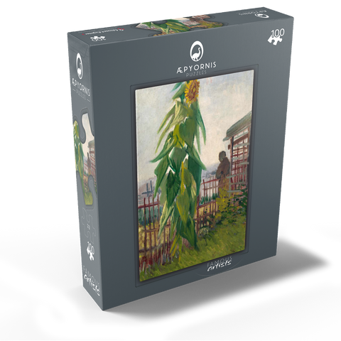 Vincent van Goghs Allotment with Sunflower 1887 100 Jigsaw Puzzle box view1