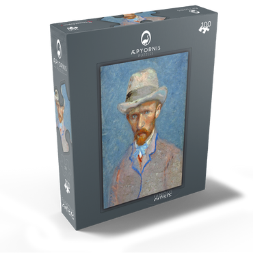 Vincent van Goghs Self-portrait with a Gray Straw Hat 1887 100 Jigsaw Puzzle box view1