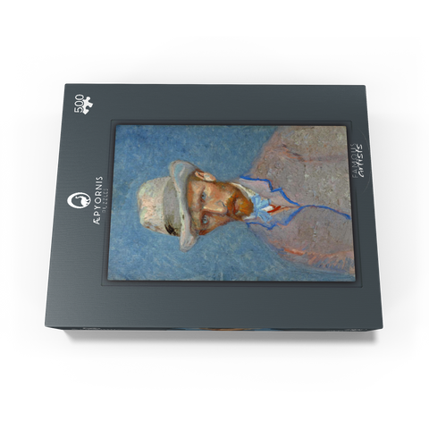 Vincent van Goghs Self-portrait with a Gray Straw Hat 1887 500 Jigsaw Puzzle box view1