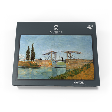 Vincent van Goghs Langlois Bridge at Arles 1888 100 Jigsaw Puzzle box view1