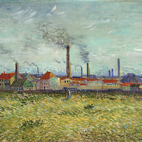 Vincent van Gogh's Factories at Clichy (1887) 1000 Jigsaw Puzzle 3D Modell
