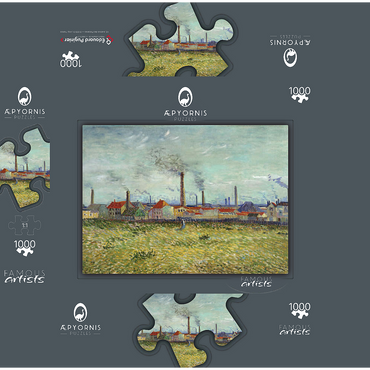 Vincent van Gogh's Factories at Clichy (1887) 1000 Jigsaw Puzzle box 3D Modell