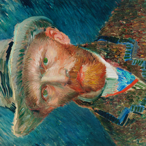 Self-portrait 1887 by Vincent van Gogh 500 Jigsaw Puzzle 3D Modell