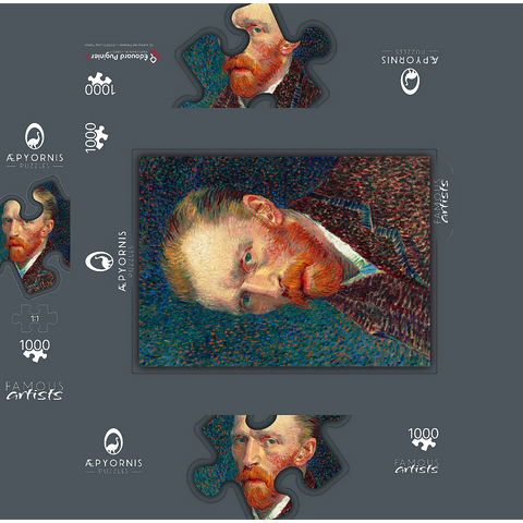 Self-Portrait (1887) by Vincent van Gogh 1000 Jigsaw Puzzle box 3D Modell
