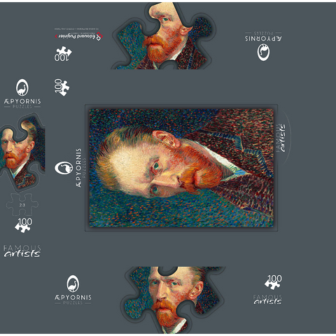Self-Portrait 1887 by Vincent van Gogh 100 Jigsaw Puzzle box 3D Modell