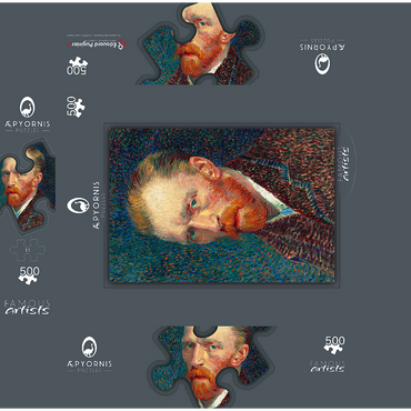 Self-Portrait 1887 by Vincent van Gogh 500 Jigsaw Puzzle box 3D Modell