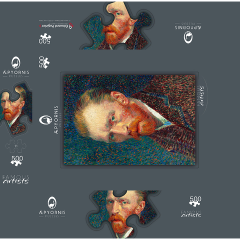 Self-Portrait 1887 by Vincent van Gogh 500 Jigsaw Puzzle box 3D Modell