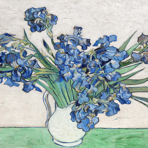 Irises (1890) by Vincent van Gogh 1000 Jigsaw Puzzle 3D Modell