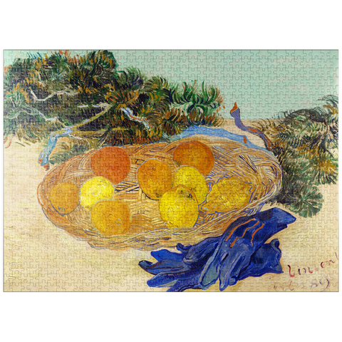 puzzleplate Still Life of Oranges and Lemons with Blue Gloves (1889) by Vincent van Gogh 1000 Jigsaw Puzzle