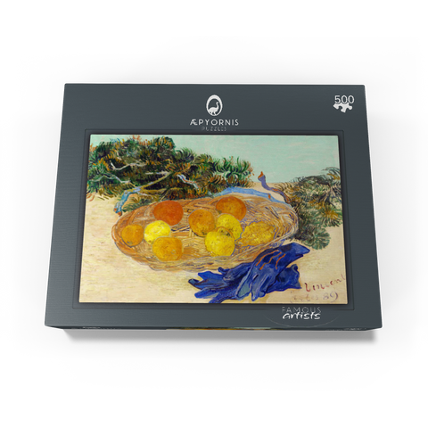 Still Life of Oranges and Lemons with Blue Gloves 1889 by Vincent van Gogh 500 Jigsaw Puzzle box view1
