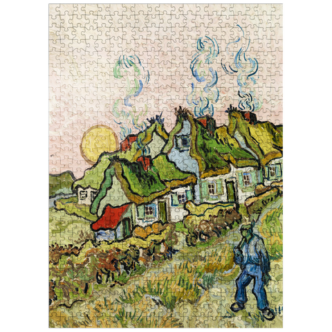 puzzleplate Houses and Figure 1890 by Vincent van Gogh 500 Jigsaw Puzzle