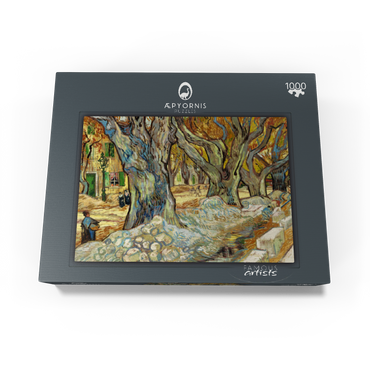 The Large Plane Trees (Road Menders at Saint-Rémy) (1889) by Vincent van Gogh 1000 Jigsaw Puzzle box view1