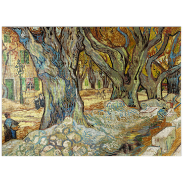 puzzleplate The Large Plane Trees (Road Menders at Saint-Rémy) (1889) by Vincent van Gogh 1000 Jigsaw Puzzle