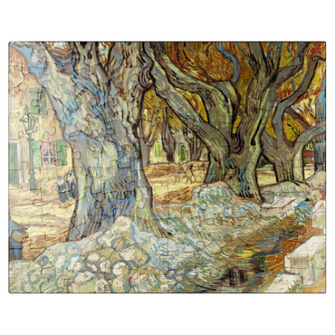 puzzleplate The Large Plane Trees Road Menders at Saint-Rémy 1889 by Vincent van Gogh 100 Jigsaw Puzzle