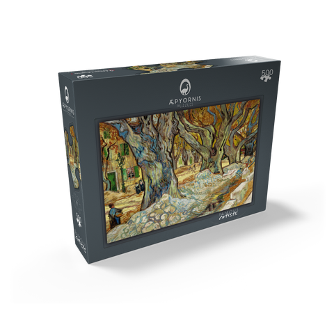The Large Plane Trees Road Menders at Saint-Rémy 1889 by Vincent van Gogh 500 Jigsaw Puzzle box view1