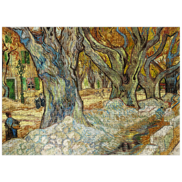 puzzleplate The Large Plane Trees Road Menders at Saint-Rémy 1889 by Vincent van Gogh 500 Jigsaw Puzzle