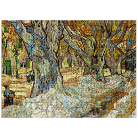 puzzleplate The Large Plane Trees Road Menders at Saint-Rémy 1889 by Vincent van Gogh 500 Jigsaw Puzzle