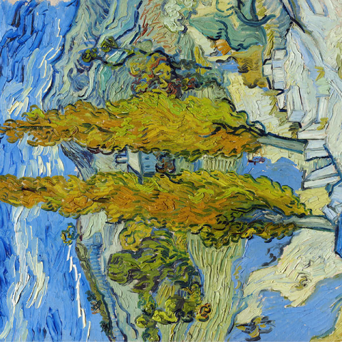 The Poplars at Saint-Rémy 1889 by Vincent van Gogh 100 Jigsaw Puzzle 3D Modell