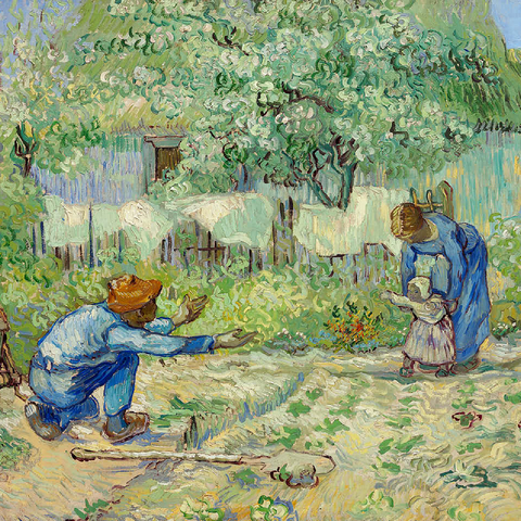 First Steps after Millet 1890 by Vincent van Gogh 100 Jigsaw Puzzle 3D Modell