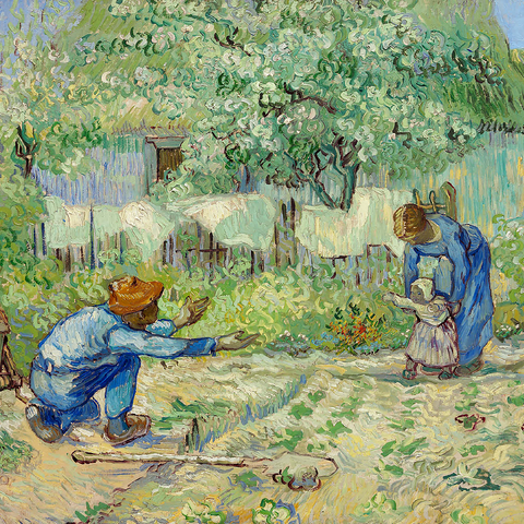 First Steps after Millet 1890 by Vincent van Gogh 500 Jigsaw Puzzle 3D Modell