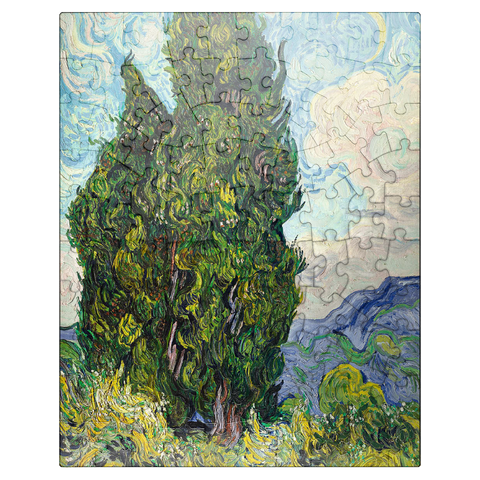 puzzleplate Cypresses 1889 by Vincent van Gogh 100 Jigsaw Puzzle