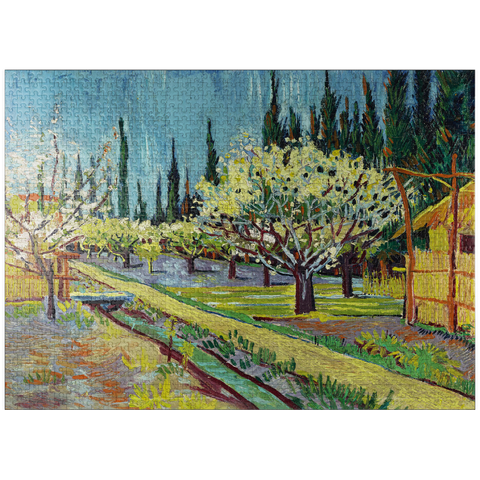 puzzleplate Orchard Bordered by Cypresses (1888) by Vincent van Gogh 1000 Jigsaw Puzzle