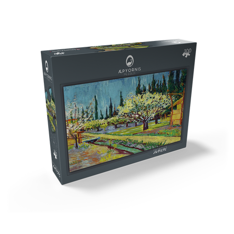 Orchard Bordered by Cypresses 1888 by Vincent van Gogh 100 Jigsaw Puzzle box view1