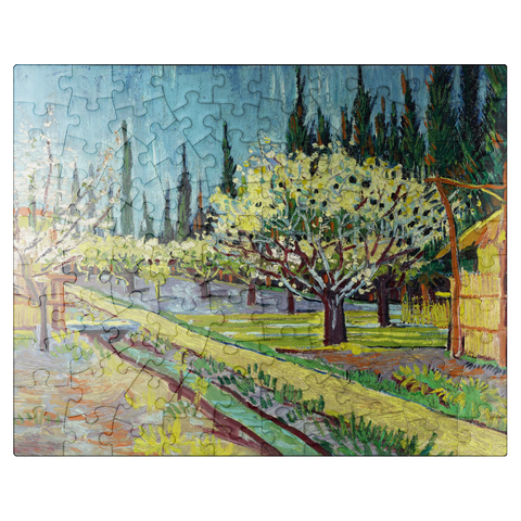 puzzleplate Orchard Bordered by Cypresses 1888 by Vincent van Gogh 100 Jigsaw Puzzle
