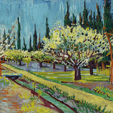 Orchard Bordered by Cypresses 1888 by Vincent van Gogh 100 Jigsaw Puzzle 3D Modell