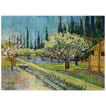 puzzleplate Orchard Bordered by Cypresses 1888 by Vincent van Gogh 500 Jigsaw Puzzle