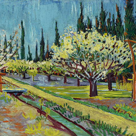 Orchard Bordered by Cypresses 1888 by Vincent van Gogh 500 Jigsaw Puzzle 3D Modell