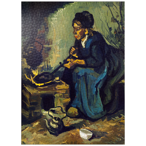 puzzleplate Peasant Woman Cooking by a Fireplace (1885) by Vincent van Gogh 1000 Jigsaw Puzzle