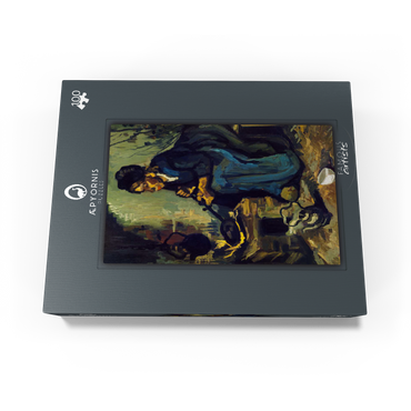Peasant Woman Cooking by a Fireplace 1885 by Vincent van Gogh 100 Jigsaw Puzzle box view1