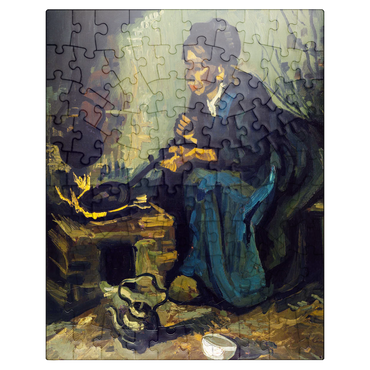 puzzleplate Peasant Woman Cooking by a Fireplace 1885 by Vincent van Gogh 100 Jigsaw Puzzle