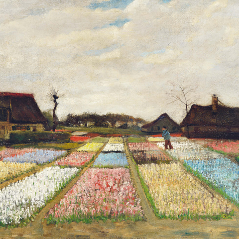 Flower Beds in Holland (1883) by Vincent van Gogh 1000 Jigsaw Puzzle 3D Modell